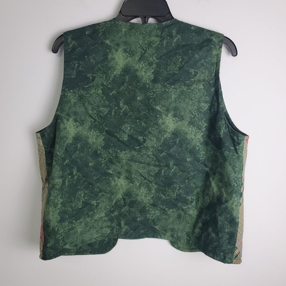 Patchwork Quilted Vest Size Medium - image 5